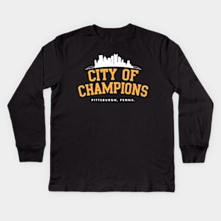 CITY OF CHAMPIONS Kids Long Sleeve T-Shirt